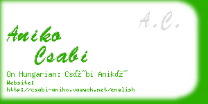 aniko csabi business card